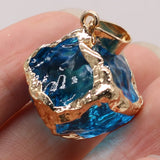 Natural Multi-color Crystal Pendant Spacer Bead DIY Necklace Earrings