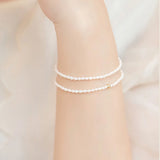 Freshwater Rice Pearls Bracelet Mini Beads Treasure Gift