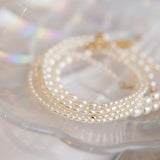 Freshwater Rice Pearls Bracelet Mini Beads Treasure Gift