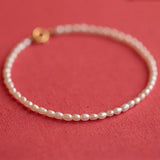 Freshwater Rice Pearls Bracelet Mini Beads Treasure Gift