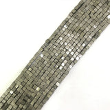 Natural Stone Golden Iron Pyrite Cube Beads 15 inch Strand DIY Jewelry