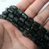ZHEN-D Green Seraphinite Irregular Beads for Jewelry Making