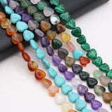 ZHEN-D Natural Stone Sweetheart Shape Loose Bead DIY Jewelry Necklace Bracelet
