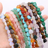 ZHEN-D Natural Stone Sweetheart Shape Loose Bead DIY Jewelry Necklace Bracelet
