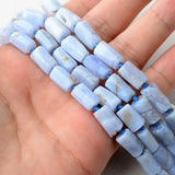 ZHEN-D Purple Agate Cylindrical Loose Beads for Jewelry Making
