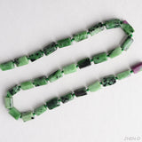 ZHEN-D Natural Stones Red Green Treasure Crystal Quartz Beads DIY Jewelry