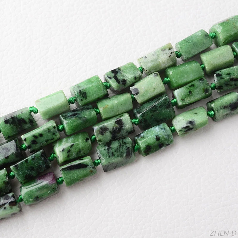 ZHEN-D Natural Stones Red Green Treasure Crystal Quartz Beads DIY Jewelry