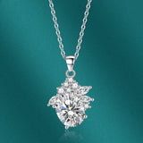 Silver 925 Pendant Necklace with Zircon Gemstone for Wedding Party