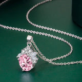 Silver 925 Pendant Necklace with Zircon Gemstone for Wedding Party