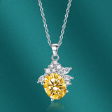 Silver 925 Pendant Necklace with Zircon Gemstone for Wedding Party