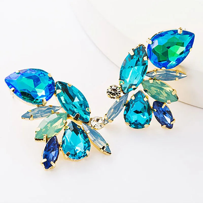 Zircon Stud Earrings for Women 5 Colors Statement Earring