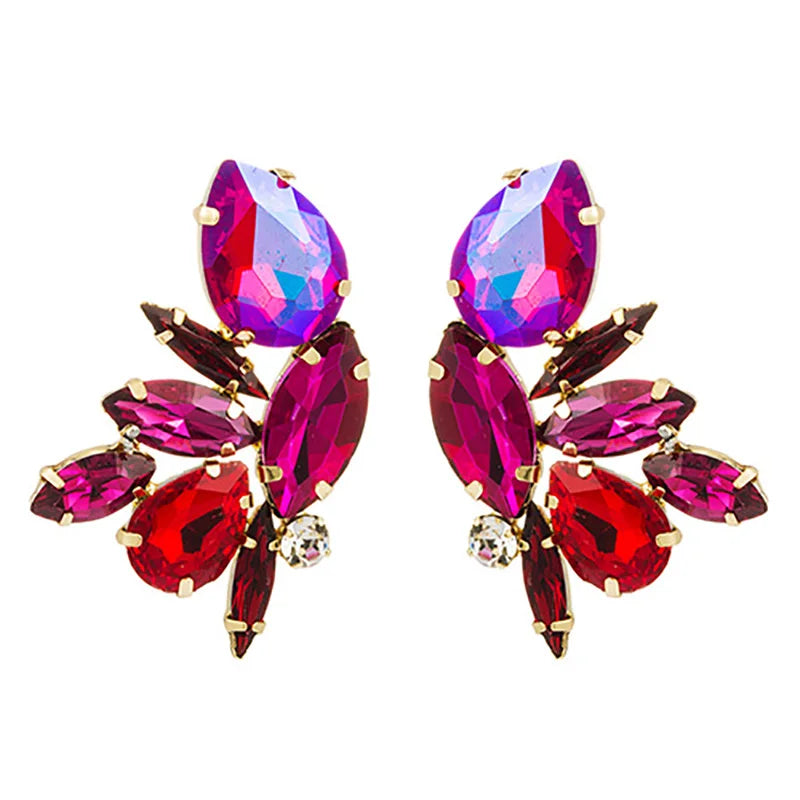 Zircon Stud Earrings for Women 5 Colors Statement Earring