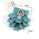 Vintage Bowknot Brooch with Tassel Lace Collar