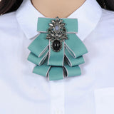 Vintage Bowknot Brooch with Tassel Lace Collar