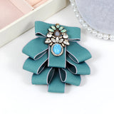Vintage Bowknot Brooch with Tassel Lace Collar