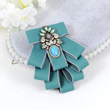 Vintage Bowknot Brooch with Tassel Lace Collar