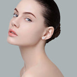 925 Silver Pearl Earrings Natural Freshwater Stud Wedding Gift