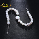 Baroque Pearl Anklet Real Freshwater Pearl Foot Chain 8-9mm