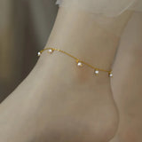 Natural Freshwater Pearl Anklet 14K Filled Chain Ladies Party Gift