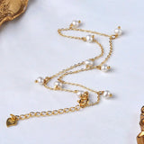 Natural Freshwater Pearl Anklet 14K Filled Chain Ladies Party Gift