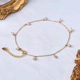 Natural Freshwater Pearl Anklet 14K Filled Chain Ladies Party Gift