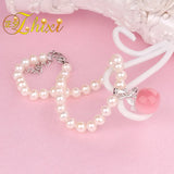 Freshwater Pearl Anklet Bracelet Near Round Stone Beads Gift NYJL100