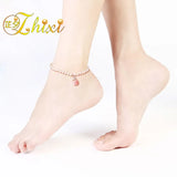 Freshwater Pearl Anklet Bracelet Near Round Stone Beads Gift NYJL100