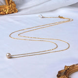 Natural Freshwater Pearl 14K Filled Waist Chain RetroStyle