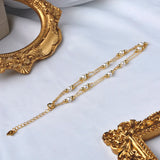 Freshwater Pearl Adjustable Anklet Retro Style Fine Jewelry