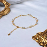 Freshwater Pearl Adjustable Anklet Retro Style Fine Jewelry