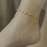 Freshwater Pearl Anklet 14K Gold-Filled Double-Layer Chain Ladies Party Gift