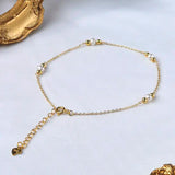 Freshwater Pearl Anklet 14K Filled Ladies Party Adjustable Bead