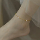 Freshwater Pearl Anklet 14K Filled Ladies Party Adjustable Bead
