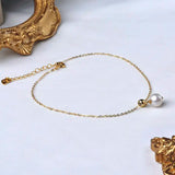 Freshwater Pearl Anklet 14K Chain Style Jewelry