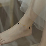 Freshwater Pearl Anklet Garnet 14K Gold Filled Chain