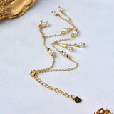 Natural Freshwater Pearl Anklet with 14K Chain-Like Ladies Bracelet