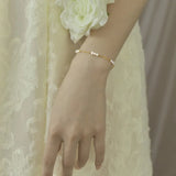 Freshwater Pearl Bracelet Custom 14K Injection Adjustable Chain