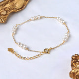 Freshwater Pearl Bracelet Custom 14K Injection Adjustable Chain