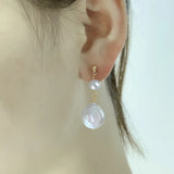 Natural Freshwater Pearl Earring Clip 14K Vintage High Jewelry