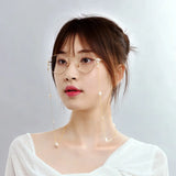 ZHIXI Freshwater Pearl Glasses Chain 14K Injection Chain Women YJ10003