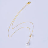 Freshwater Pearl Necklace 14K Plated Choker Adjustable Party Gift X557