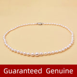 Gradient Tower Chain Choker Freshwater Pearl Necklace