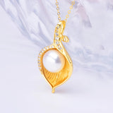 9-10mm Freshwater Pearl Pendant Necklace Fine Jewelry
