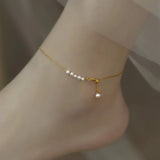 Freshwater Pearl Anklet 14K Filled Chain Fine Jewelry Gift