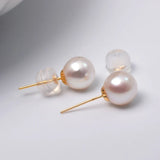 Real 18K Diy Stud Earrings Fine Pure Au750 Ear Jewelry Gift