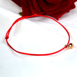 Real 18K Anklet AU750 Gourd Pendant Red Rope Fine Jewelry Gift