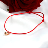 Real 18K Anklet AU750 Gourd Pendant Red Rope Fine Jewelry Gift