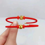 Real 18K Ball Bracelet Solid AU750 Fine Jewelry Charm Bracelet for Women