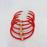 Real 18K Ball Bracelet Solid AU750 Fine Jewelry Charm Bracelet for Women