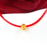18K Bracelet Pure AU750 Ball Hand Woven Red Rope for Women